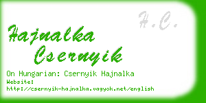 hajnalka csernyik business card